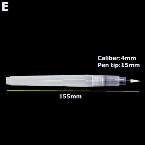 Water Brush Ink Pen for Watercolor brush pen Calligraphy Painting Illustration Pen Stationery Refillable Drawing Art Supplies: E