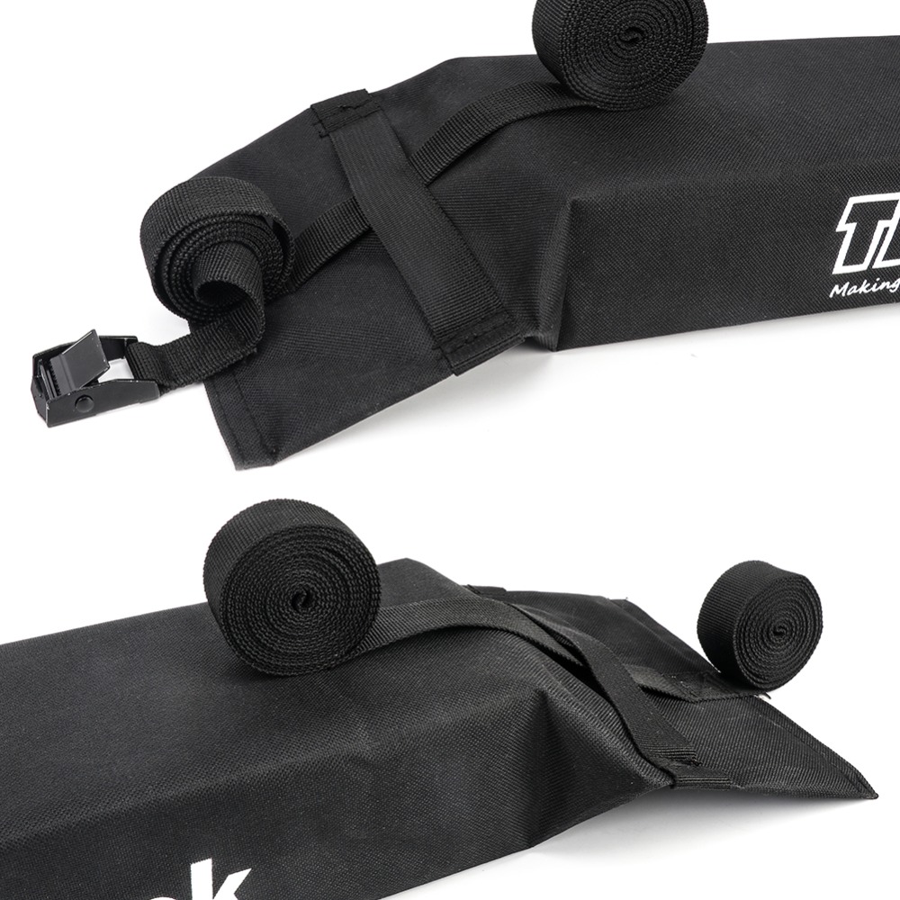Tirol Auto Soft Roof Rack 2 Pieces/Set Luggage Black Easy Rack Load 60kgs Fold Oxford Universal Car Carrier Rack T25454b