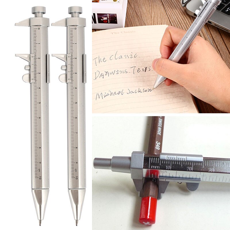 Multifunction 0.5mm Gel Ink Pen Vernier Caliper Roller Ball Pen Stationery Ball-Point 6 colors