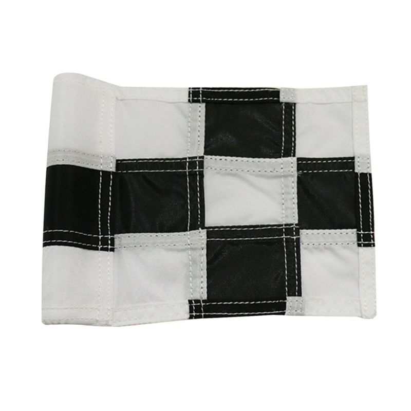 Checkered Golf Flag with Tube Inserted Putting Green Flags for Yard Durable K43E
