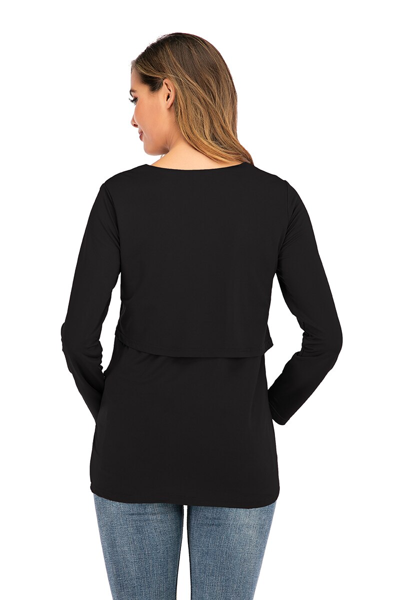 6083#  forår efterår lange ærmer amme skjorter amme t-shirts tøj til gravide gravide fodring toppe