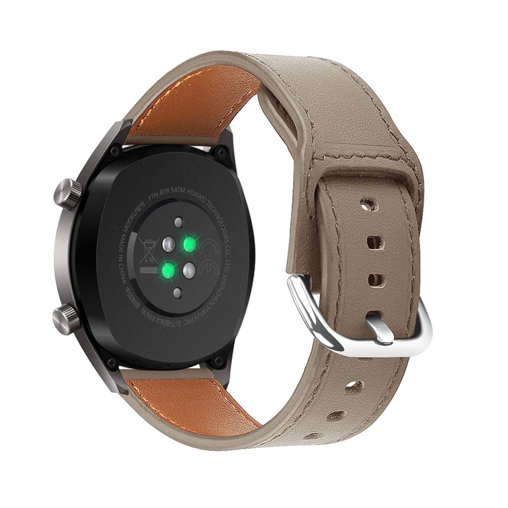 Geschikt Voor Huawei Horloge Gt Serie 22Mm, smart Horloge Polsband Vervanging Riem Lederen Band Horloge Heren Horloge Bandje: Bruin