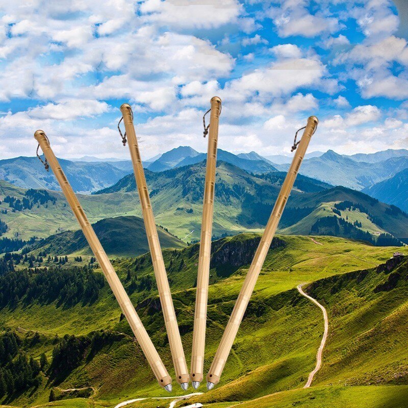 Outdoor Mountaineering Rod Fold Hit Stick Aluminium Alloy Hand Bring Mountain Climbing Self Protection Equipment Fight Camp Tool