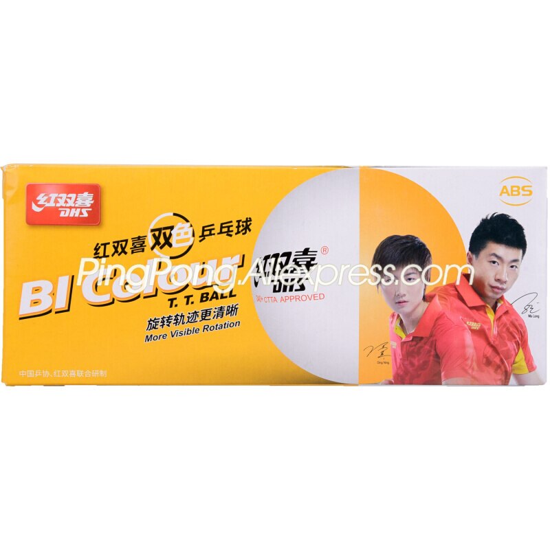 20 Balls DHS BI Colour / Double Color Table Tennis Ball ABS Plastic Original DHS Ping Pong Balls