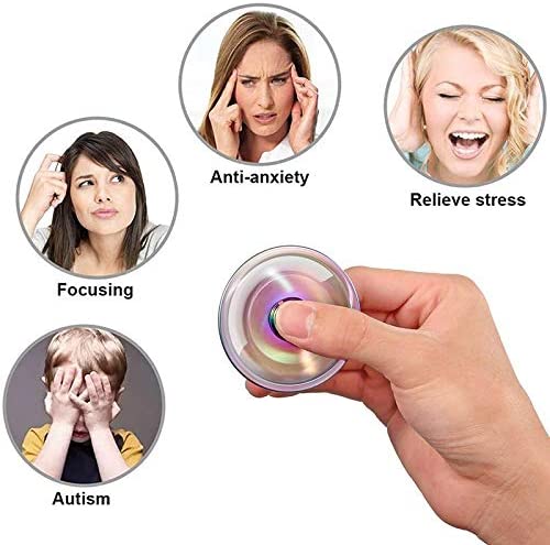 Fidget arcoiris Spinners de Metal a granel sensorial juguetes dedo Spinner de mano pequeño artefacto de escritorio Spinning Top juguete espiral
