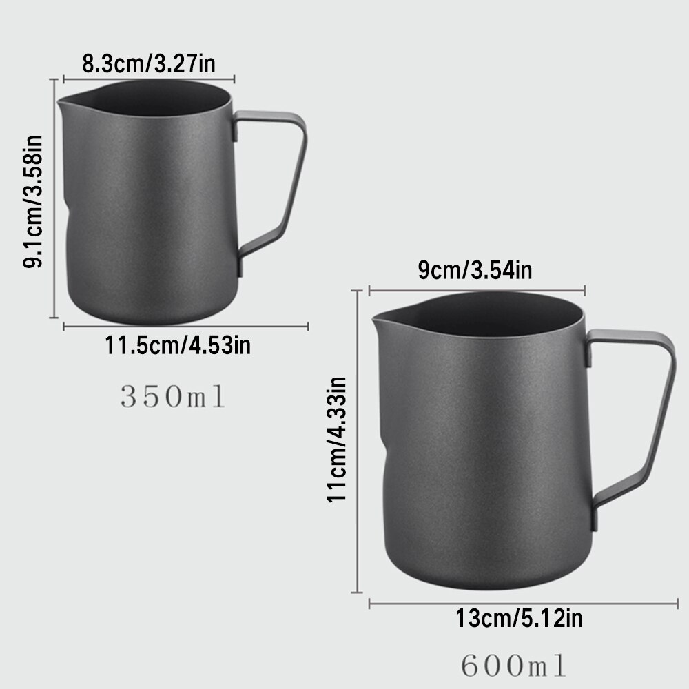 350/600ML Stainless Steel Milk Frothing Pitcher Espresso Coffee Barista Craft Latte Cappuccino Cream Froth Jug Maker