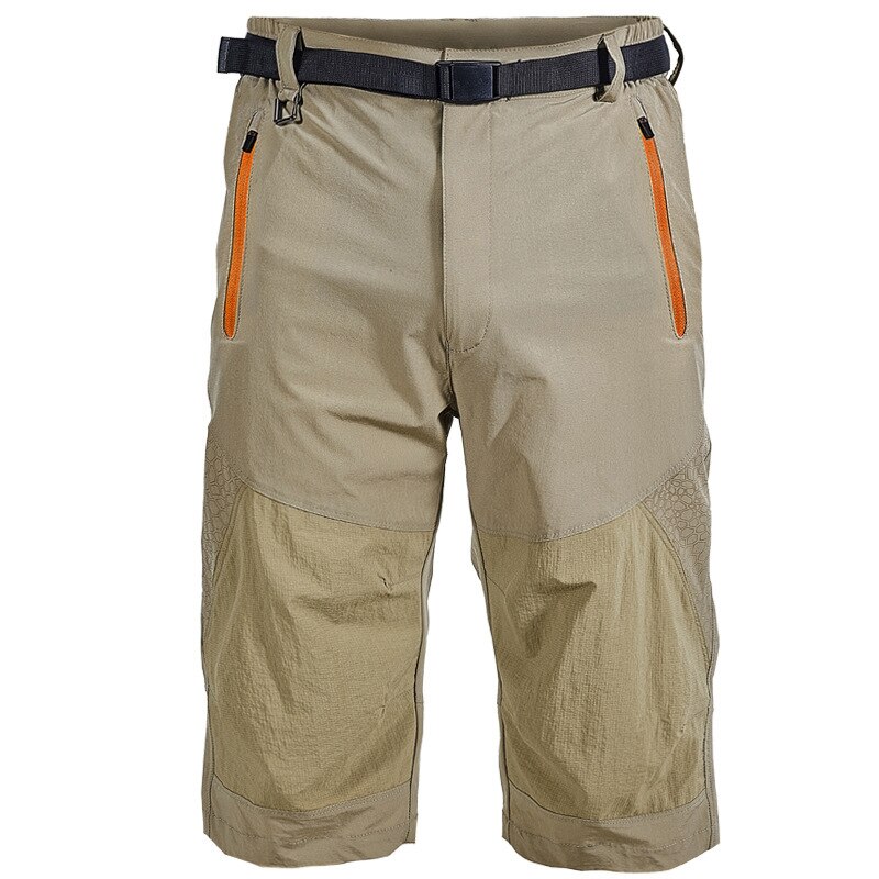 Plus size herre quick dry shorts sommer utendørs tynn pustende tur rideshorts løs rett strand sportsshorts us str.: Khaki / L