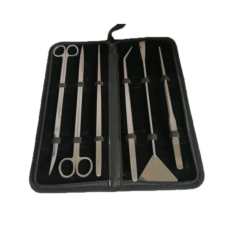 Kit de herramientas para acuario, pinzas, tijeras, Herramientas de limpieza de acero inoxidable, plantas acuáticas, pecera, accesorios para acuario