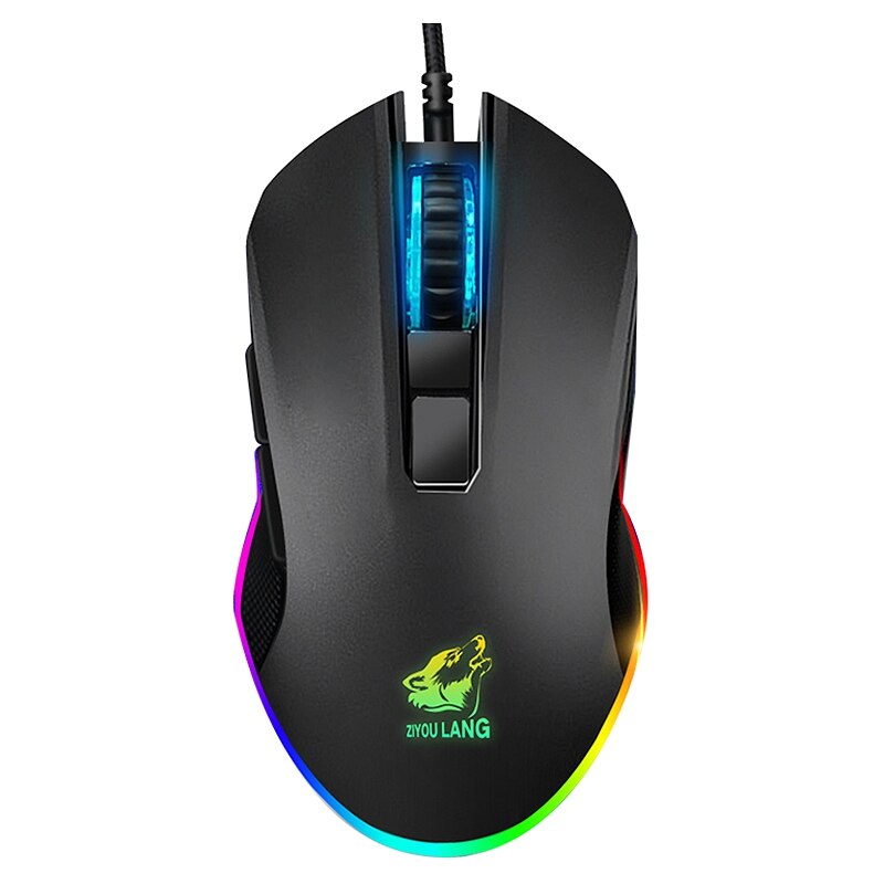 ZIYOU LANG for Free Wolf V1 Mechanical Gaming Mouse 3200DPI LED 6 Button USB Wired Pro Ergonomic Gaming Mouse for Laptop PC: Default Title