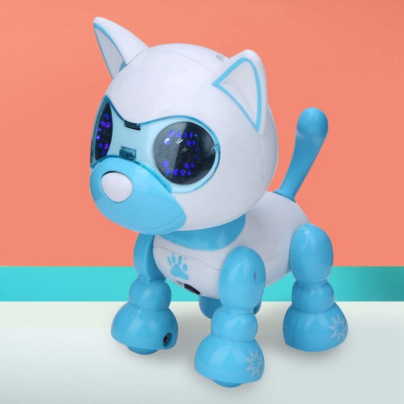 Inteligente Perro Robot niños es inteligente perro mascota de inducción póngase en contacto con luces y sonidos electrónicos juguetes para mascotas y perros para las edades de 3 +