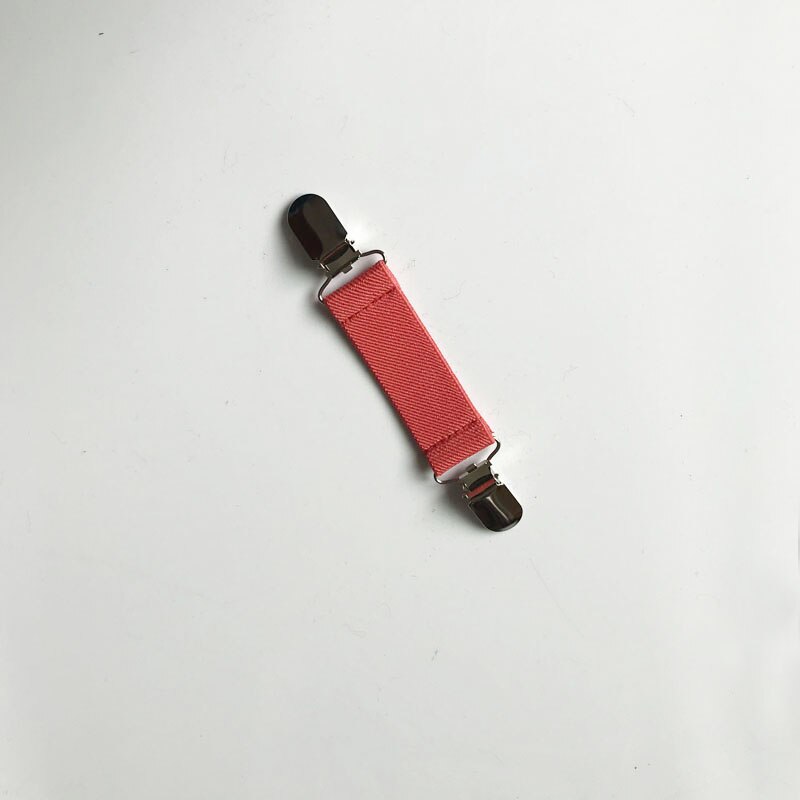 Metal Elastic Dress Pants Clips Non-Slip Garment Waistband Extender Clothes Clip Multifunction For Fixed Bed Sheet Sofa Goloves: watermelon red