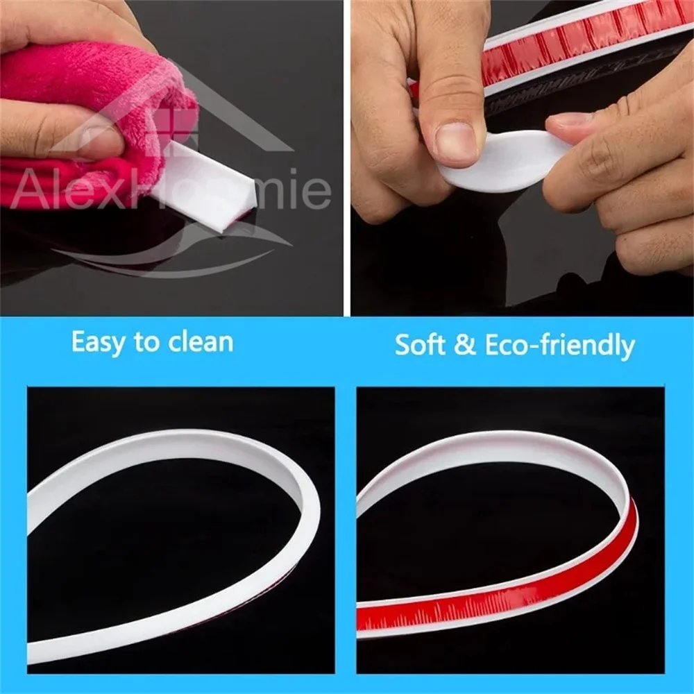 Tapón de agua de silicona autoadhesivo para baño, tira de retención de agua, puerta de baño plegable, lavadora, barrera de presa de ducha