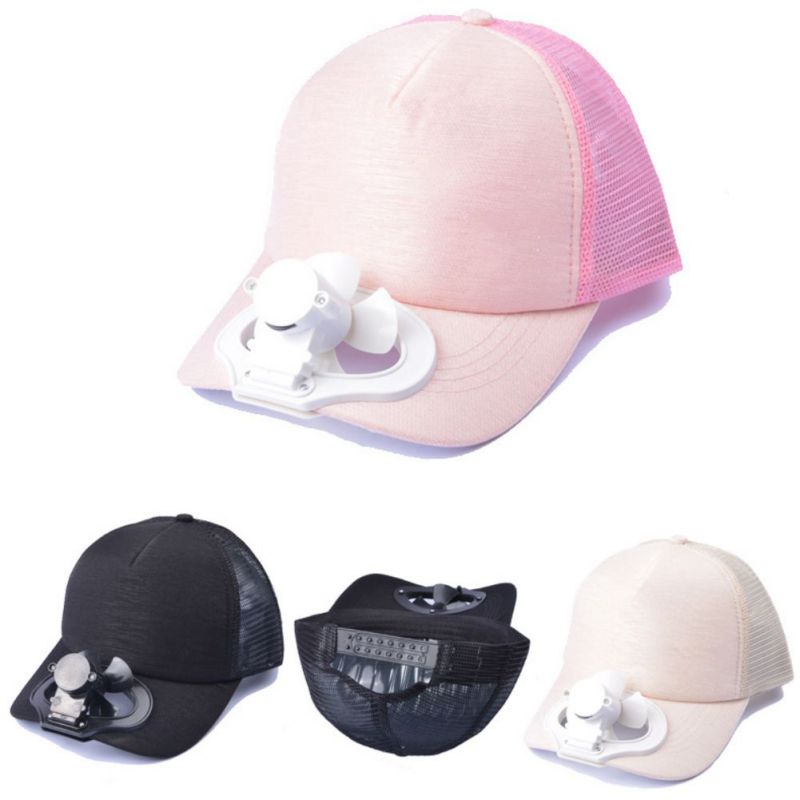 Utomhus unisex fläkthatt usb laddningsfläkt kylning basebollhatt fläktkeps solhatt spetsad keps/panel på kepsens främre hatt