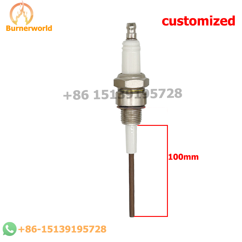 ZE14-12-A1 L66mm L100mm Maxon Brûleur Utiliser Électrode En Céramique Industriel Bobicphone Bougie D'allumage Brûleur Électrode D'allumage Eva allumeur