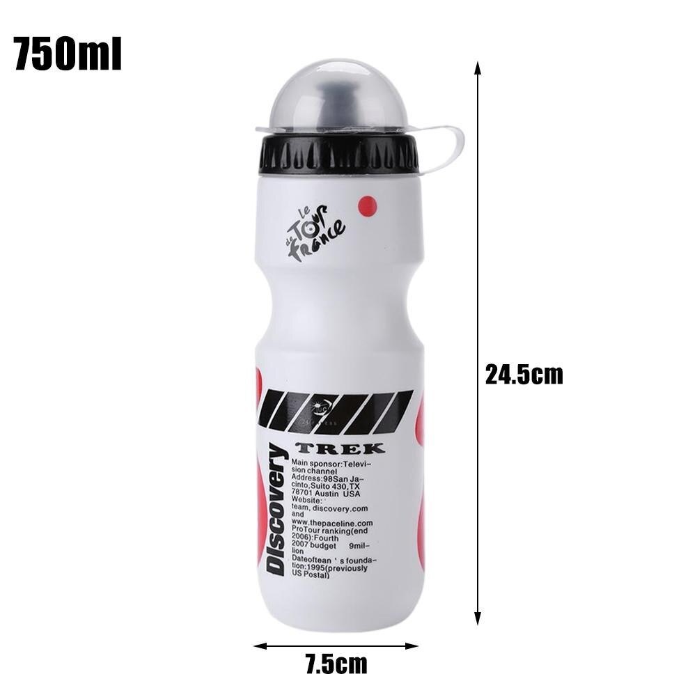 1 st 750 ml mountainbike cykel vatten drink fles med outd utomhus sport vatten drinkware draagbare fles ketel plast hållare  c1 t 4