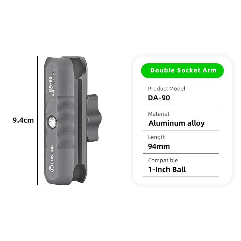 FANAUE Aluminum Alloy Double Socket Arm 25 mm/1 Inch Ball Head Holder Mount Clamp for Bicycle Motorcycle Camera for RAM MOUNTS: Other