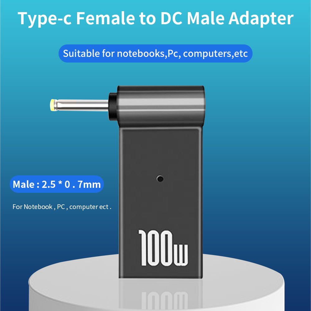 PD 100W Ładowarka do laptopa Adapter 5A 20V Złącze żeńskie Typ-C do DC Męskie Wtyczka Konwerter Do Lenovo/HP/DELL