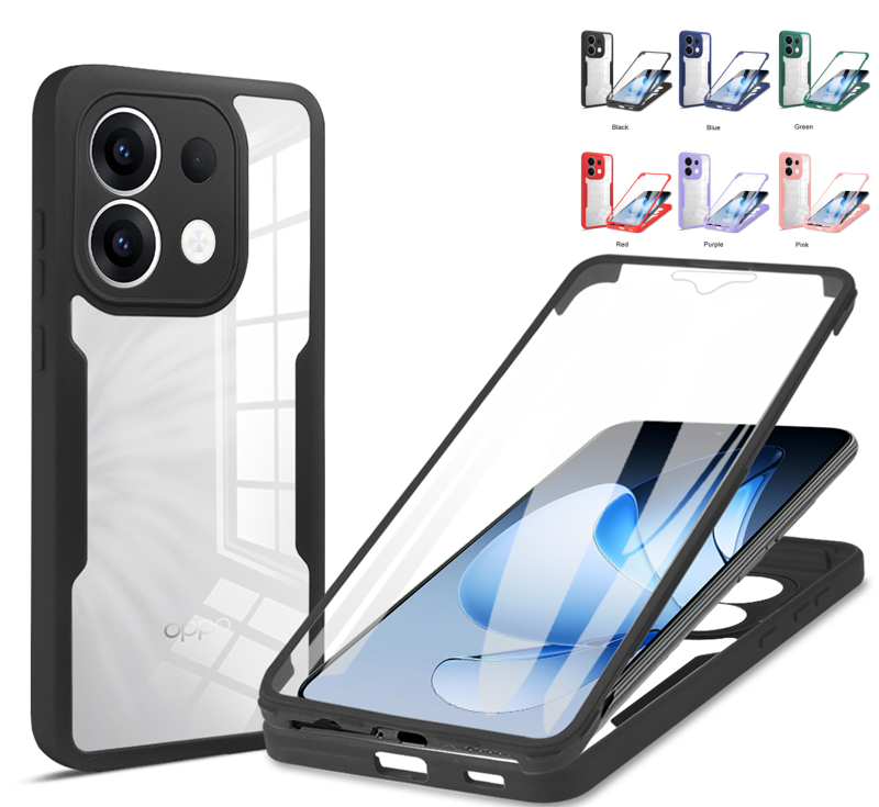 Protecteur d'écran complet 360, étui Transparent pour OPPO Reno 13 13F 13 F Reno13F Reno13 Pro, housse de téléphone antichoc