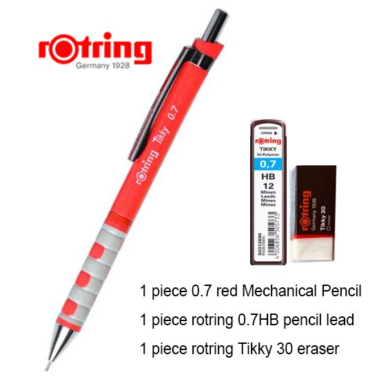 Rotring Tikky Automatische Mechanische Bleistift 0.35/0.5/0.7/1,0mm Kunststoff Stift Halfter: 0.7mm rot einstellen