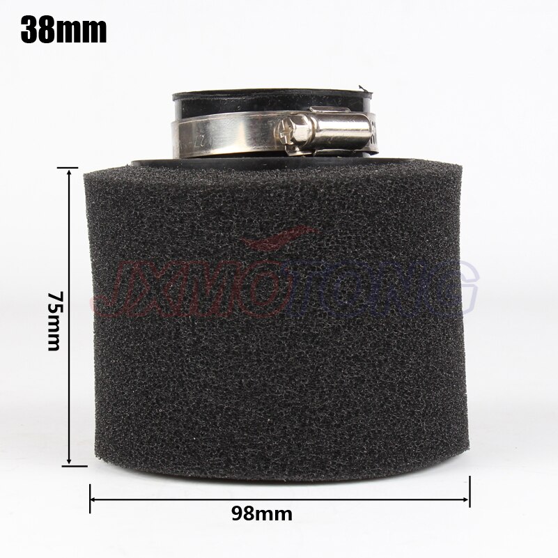 Filtro de aire de espuma de cuello recto, negro, 35mm, 38mm, 42mm, 45mm, 48mm, esponja limpiadora, ciclomotor, CG125, 150cc, Moto Dirt Pit Bike