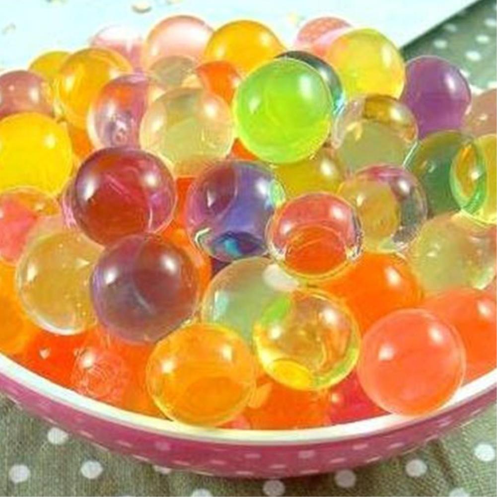 6000 stuks/partij kristal aarde water kralen hydrogel gel polymeer zaden stroming modder groei bal kralen orbiz groeiende bollen kinderen speelgoed bal