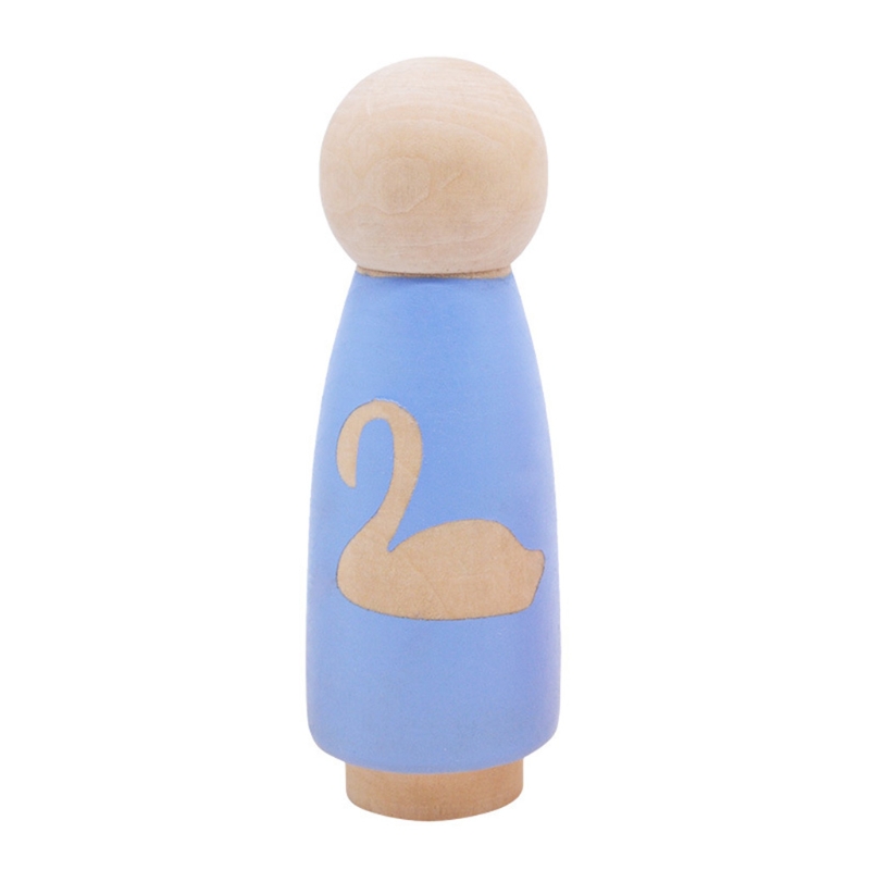 1 set bemalte holzpuppen, beliebtes zakka-puppen-dekorationsset für zuhause, foto-requisiten, tischdekoration
