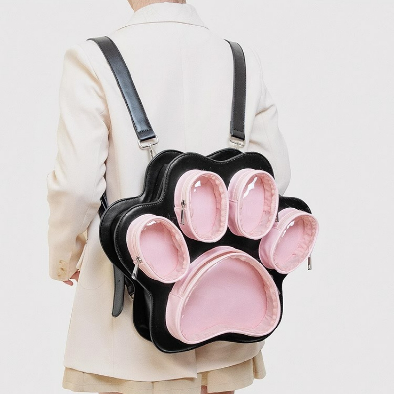 Fashionable Large Capacity Crossbody Backpack Y2K Itabag Multi-pain Layer Cat Paw Japanese Cute Girl Ulzzang Ita Bag