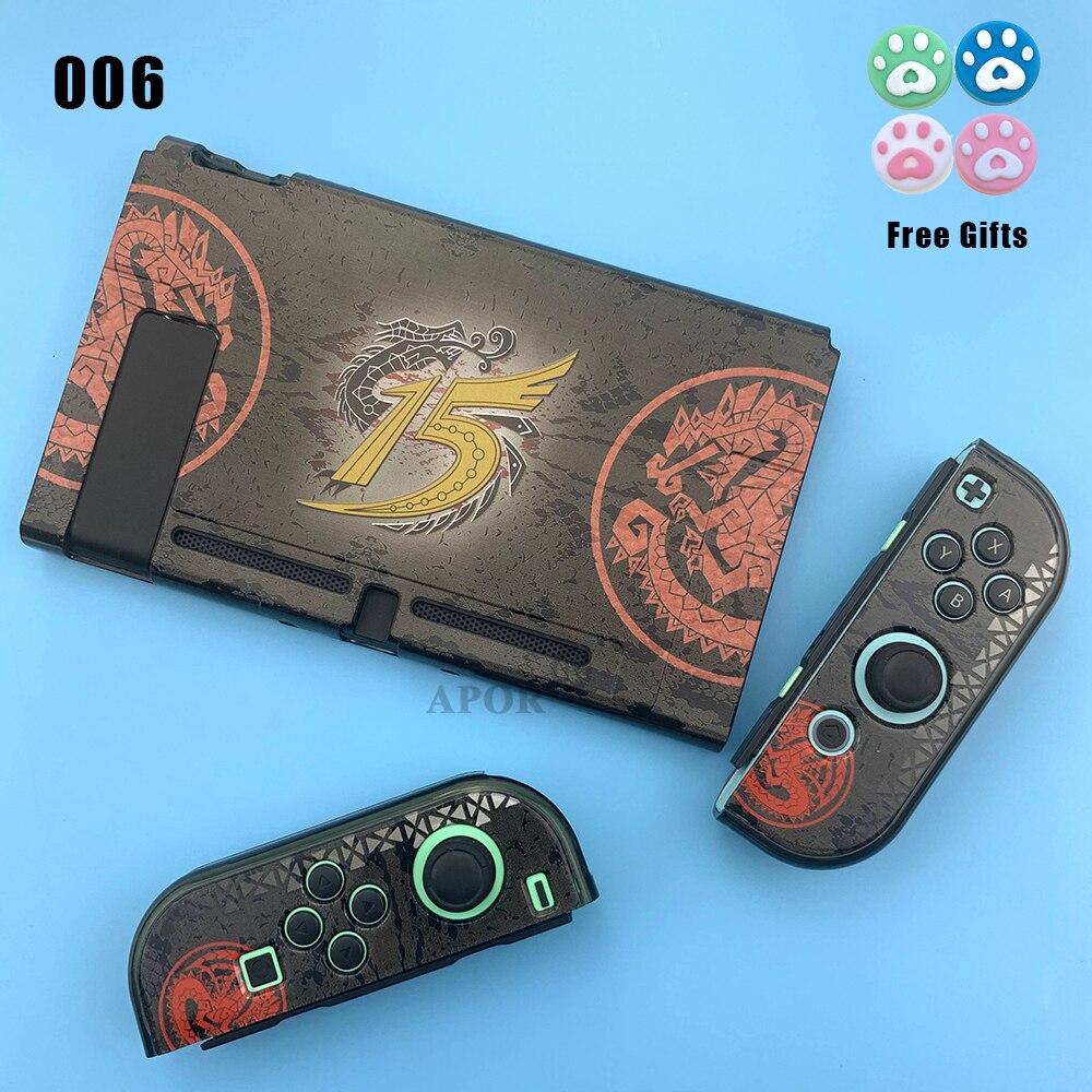 For Nintend Switch Console PC Case Protective Housing Shell Dockable Cover for Nintendo Switch Game Accessories: 006