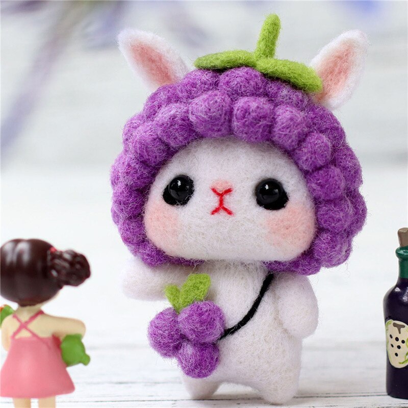 Cute Cartoon Rabbit Animal Handmade Toy / Handmade Material / Needle Felt Wool: 6