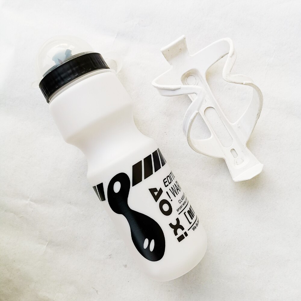 Botella de bebida de agua de bicicleta de montaña de 750ML + soporte de jaula para deportes al aire libre botella de agua portátil de plástico