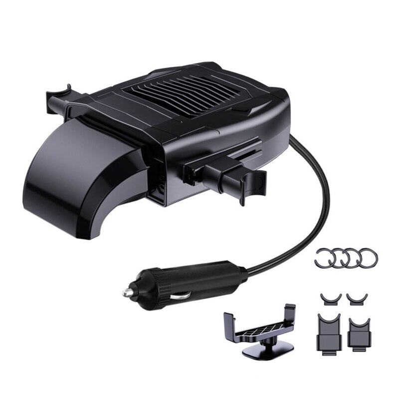 12V 5W Car Electric Heater Winter Fan Defogger Demister Defroster Heater Rotatable Electric Heater