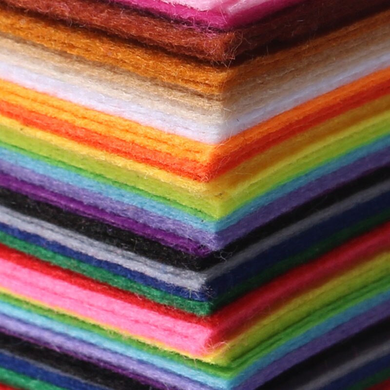 40 Pcs \ Lot 30X30 Cm Polyester Vilt Doek Diy Handgemaakte Naaien Home Decor Materiaal Dikte 1mm 40 Mix Kleur 11.8X11.8 Inch