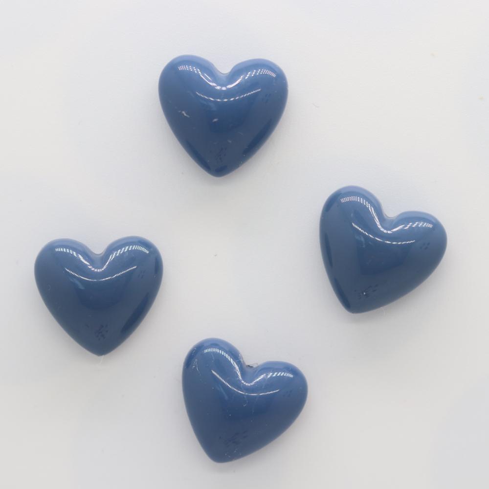 20mm køleskab magnet hjerte form farverig harpiks dekoration magnetisk papir pasta foto fixer holder lyserød gul rød blå børn kan lide: 4 stk blå
