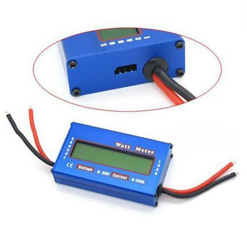 GTBL Digital Watt Meter High-Accuracy Power Analyzer DC 60V 100A RC Wattmeter Balance Voltage Battery Checker Backlight LCD