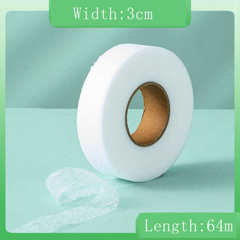 Accesorio de costura de entrelazado de doble cara blanco de 64m, cinta adhesiva de tela, entrelazado Fusible para ropa, accesorios DIY de retazos: Cobre