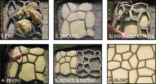 Concrete Walkway Mold garden pavement mold for paving beautiful garden pathways