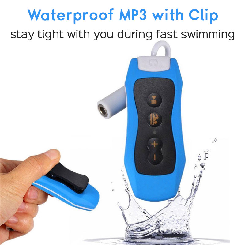 Mp3 Speler 4 Gb IPX8 Waterdichte Zwemmen MP3 Voor Zomer Duiken Outdoor Sport Fm Radio Muziek Speler Met oortelefoon