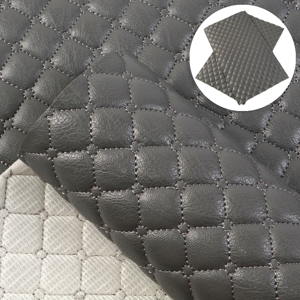 20x33cm Bump Texture Synthetic Leather Fabric Sheets Grid Pattern Quilted Cotton Faux Leather Sheets DIY Bag Sewing,1Yc7500: 1091393002