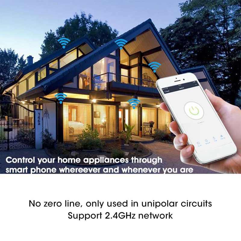 Multi Control Light Switch Smart Light Switch 3 Gang Touchable for House for Office Building for Apartment for Family