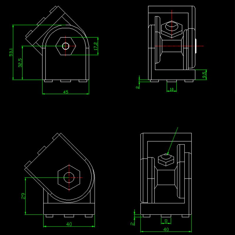 /3030/4040/4545 zinc alloy movable joints Hinge Angle industrial aluminum fittings