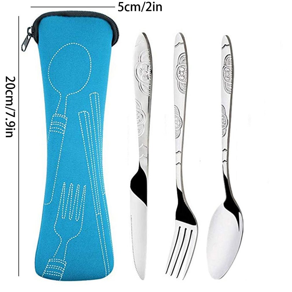 Roestvrij Staal Steak Bestek Duurzaam Praktische Milieuvriendelijke Draagbare Outdoor Servies Set Roestvrij Stalen Bestek