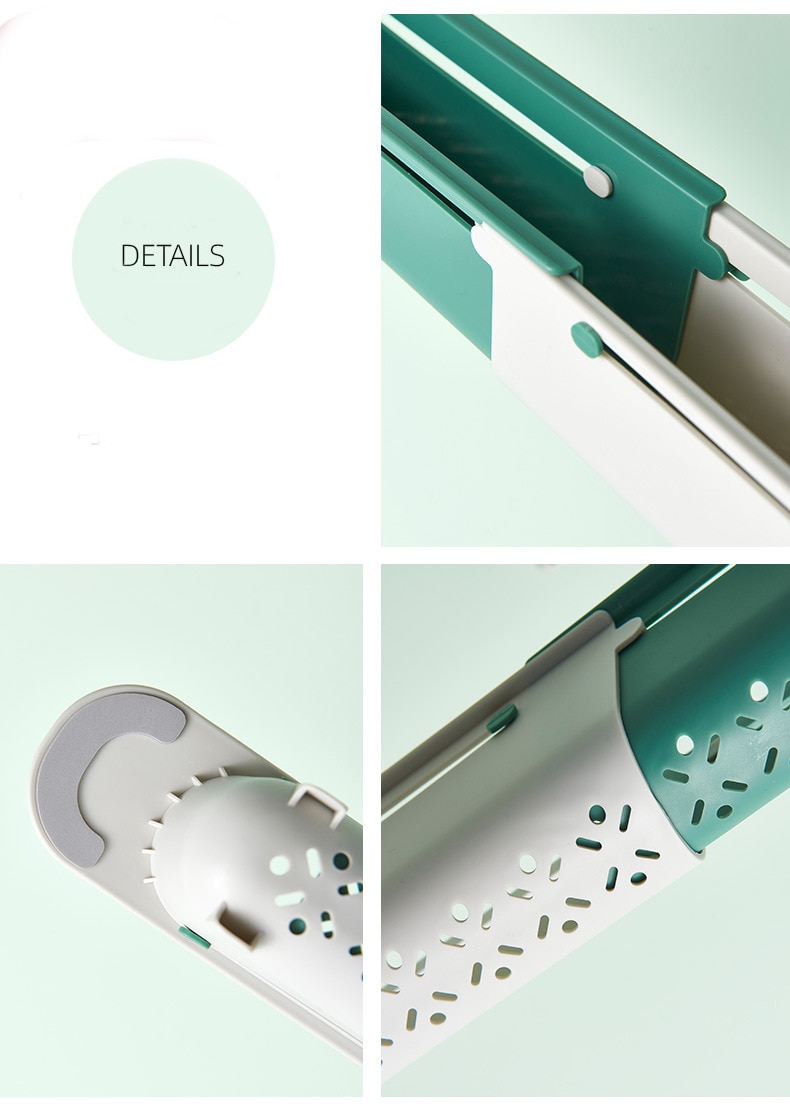 Estante telescópico para fregadero, organizador para fregadero de cocina, soporte para esponja de jabón, escurridor para fregadero, cesta de almacenamiento, accesorios de cocina, herramienta