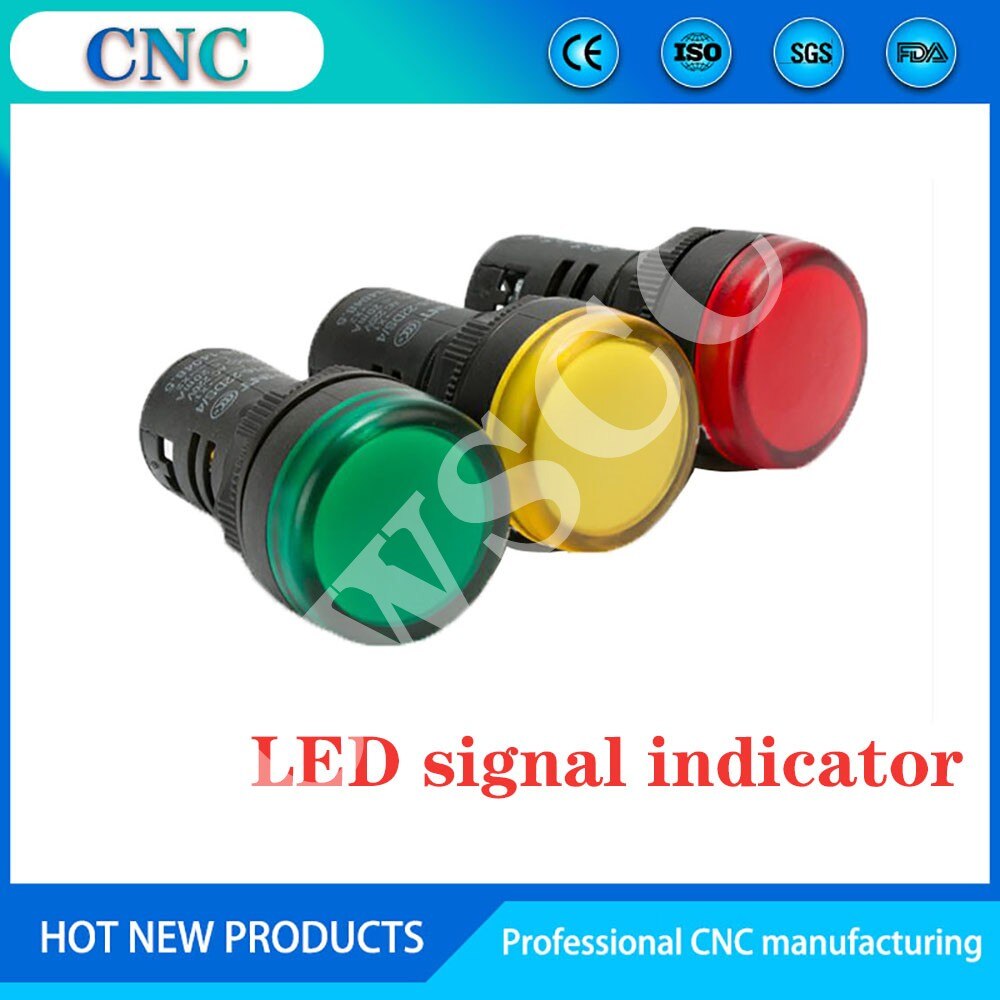 led signal light indicator ND16-22D yellow green red 24v 12v