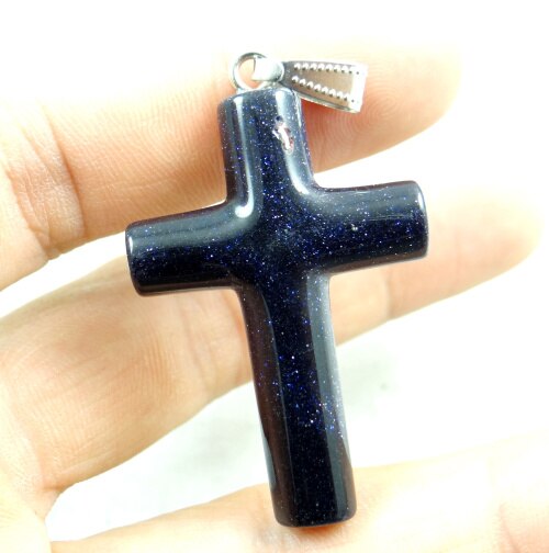 Natürliche stein Quarz kristall Türkisen Verkrustete tiger eye kreuz charms Anhänger für diy Schmuck machen halskette Zubehör: Schwarze Gewehr überzogen