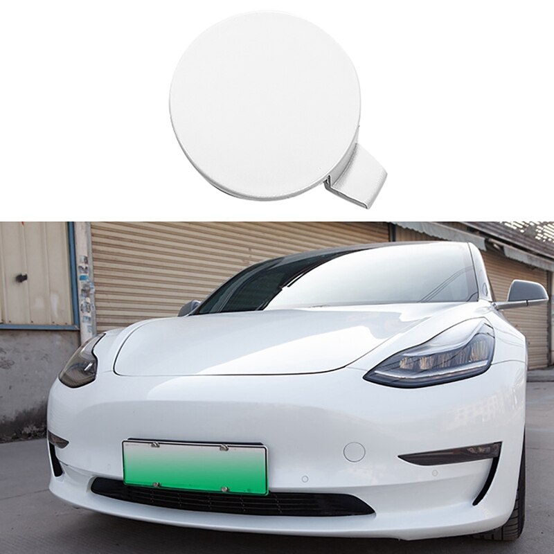 -Car Front Bumper Tow Hook Cap Cover Fit for Tesla Model 3 ABS 1Pcs