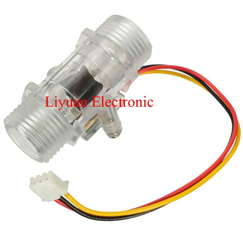 2pcs G1 / 2 transparent Flow Sensor / turbine flowmeter / 1-30L / min water Flow Sensor / transparent flow meter
