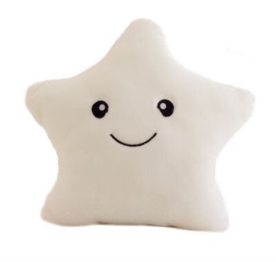 Cojín luminoso de 38cm con forma de estrella de cinco puntas para de Año: white