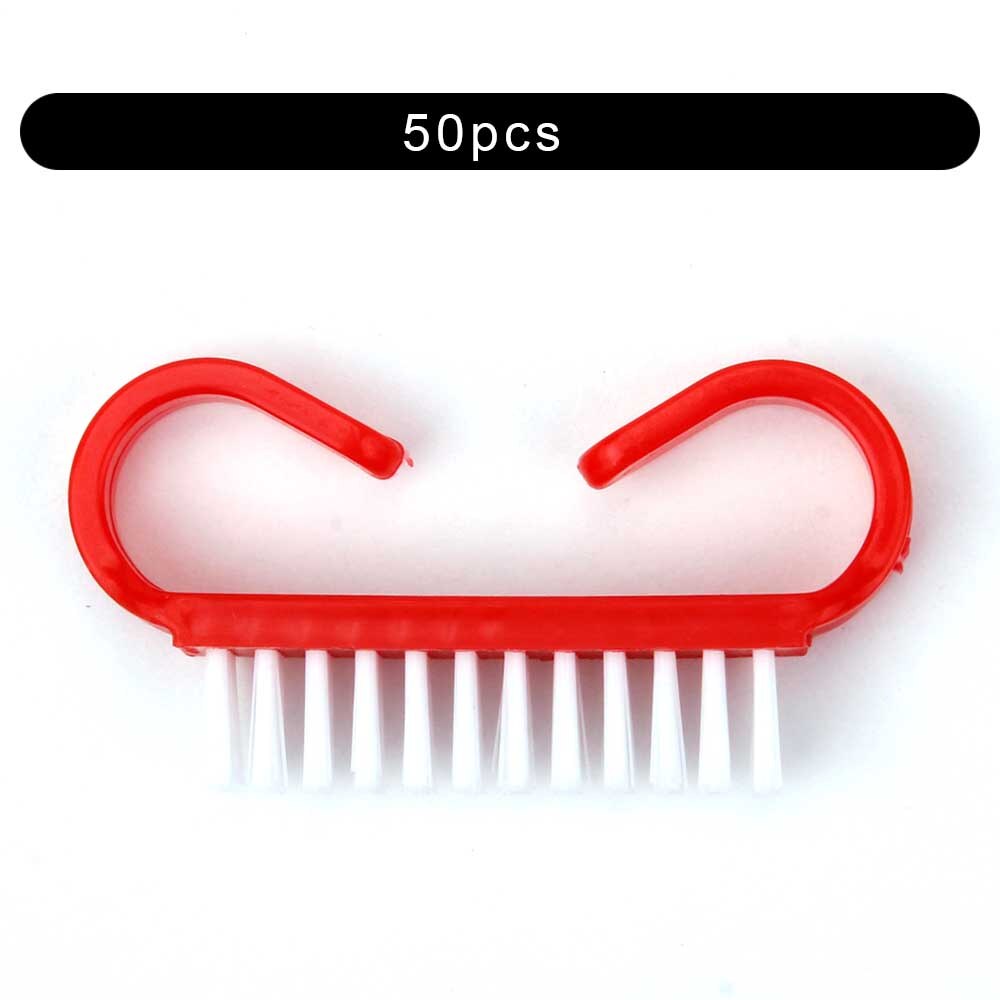 Reinigung Nagel Pinsel Nail art UV Gel Entfernen Maniküre Pediküre Werkzeug Kunststoff Finger Pflege Staub Sauber Griff Make-Up Waschen Für Frauen: Silber