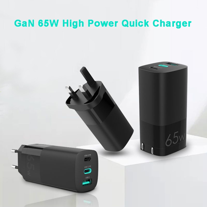 65W Gan Charger Quick Charge 4.0 QC3.0 Type C Pd Usb Charger Voor Iphone 12 11 Pro Max Ipad macbook Air Nintendo Switch Laptop Uk