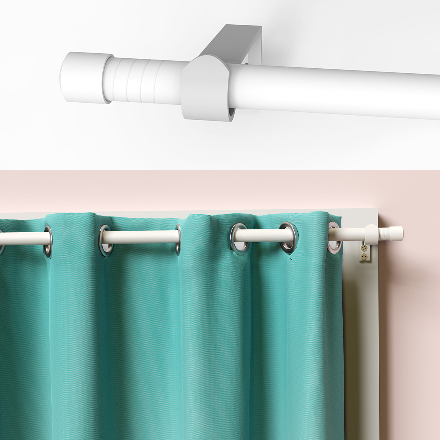 Bacchette per tende semplici e pratiche, adatte per finestre da 23-80 pollici Robuste e durevoli, installazione semplice. Adatto per telecamera da letto, soggiorno e sala da pranzo. con regali